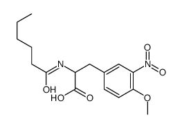 2-(hexanoylamino)-3-(4-methoxy-3-nitrophenyl)propanoic acid结构式