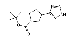 3-(2H-四唑-5-基)吡咯烷-1-羧酸叔丁酯结构式