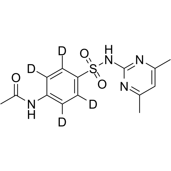 N-Acetyl sulfamethazine-d4结构式