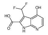 3-(二氟甲基)-4-羟基-1H-吡咯并[2,3-B]吡啶-2-羧酸结构式