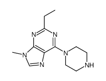2-ethyl-9-methyl-6-piperazin-1-ylpurine Structure
