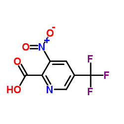 3-硝基-5-(三氟甲基)吡啶甲酸结构式