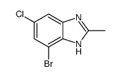 4-溴-6-氯-2-甲基苯并咪唑结构式