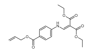 2-[(4-allyloxycarbonylphenylamino)methylene]malonic acid diethyl ester Structure