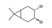 trans-3,4-Dibromo-7,7-dimethylbicyclo[4.1.0]heptane Structure