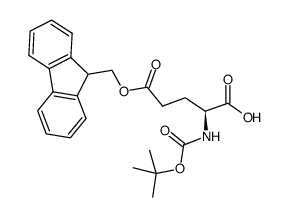 叔丁氧羰基-L-谷氨酸5-芴基甲酯结构式