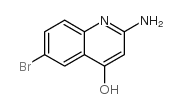 2-氨基-6-溴喹啉-4-醇结构式