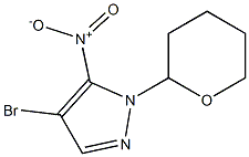 4-bromo-5-nitro-1-(tetrahydro-2H-pyran-2-yl)-1H-pyrazole structure