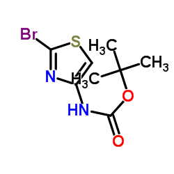 (2-溴噻唑-4-基)氨基甲酸叔丁酯结构式