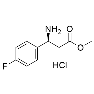 (S)-3-氨基-3-(4-氟苯基)丙酸甲酯盐酸盐结构式