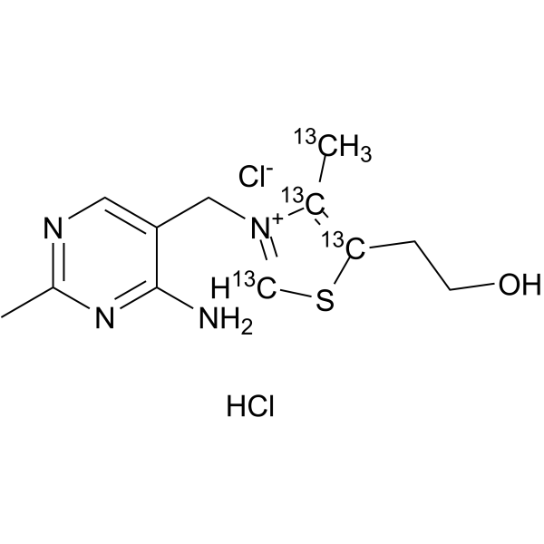 Thiamine monochloride-C13 hydrochloride结构式