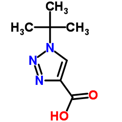 1-(叔丁基)-1H-1,2,3-三唑-4-羧酸结构式