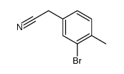 (3-Bromo-4-methylphenyl)acetonitrile Structure