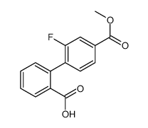2-(2-fluoro-4-methoxycarbonylphenyl)benzoic acid结构式
