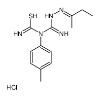 1-[(E)-N'-[(E)-butan-2-ylideneamino]carbamimidoyl]-1-(4-methylphenyl)thiourea,hydrochloride Structure