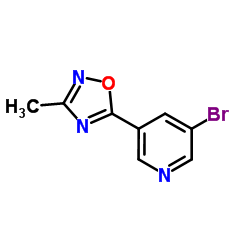 3-Bromo-5-(3-methyl-1,2,4-oxadiazol-5-yl)pyridine Structure