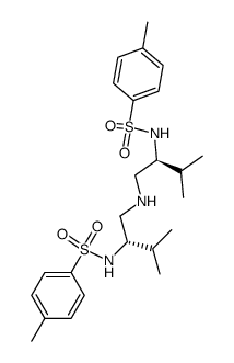 4-methyl-N-((1S)-2-methyl-1-{[((2S)-3-methyl-2-{[(4-methylphenyl)sulfonyl]amino}butyl)amino]methyl}propyl)benzenesulfonamide Structure