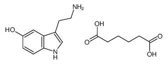 3-(2-aminoethyl)-1H-indol-5-ol,hexanedioic acid Structure