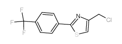 4-氯甲基-2-[4-(三氟甲基)苯基]-1,3-噻唑结构式