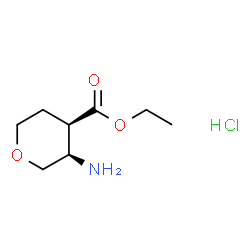 顺式-3-氨基四氢-2H-吡喃-4-羧酸乙酯盐酸盐结构式