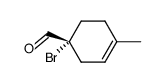 (R)-1-bromo-4-methylcyclohex-3-ene-1-carboxaldehyde结构式
