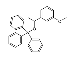 ((1-(3-methoxyphenyl)ethoxy)methanetriyl)tribenzene结构式