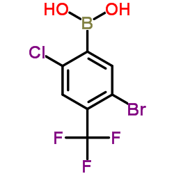 5-溴-2-氯-4-(三氟甲基)苯硼酸结构式