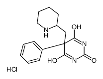 5-phenyl-5-(piperidin-2-ylmethyl)-1,3-diazinane-2,4,6-trione,hydrochloride Structure