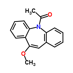 1-(10-Methoxy-5H-dibenzo[b,f]azepin-5-yl)ethanone结构式