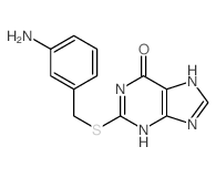 2-[(3-aminophenyl)methylsulfanyl]-3,5-dihydropurin-6-one结构式