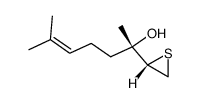 (S)-6-methyl-2-((S)-thiiran-2-yl)hept-5-en-2-ol结构式