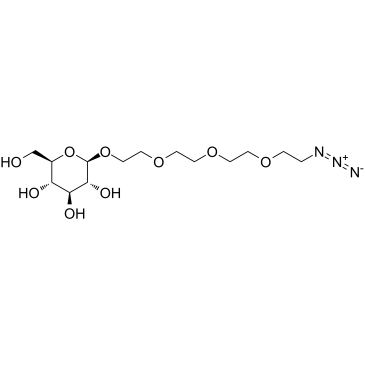 Azido-PEG4-beta-D-glucose结构式