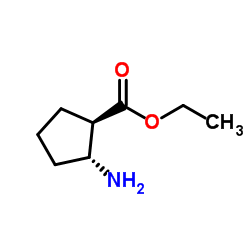 (1R,2R)-2-氨基环戊烷甲酸乙酯结构式