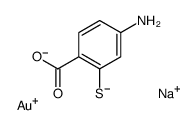 sodium,4-amino-2-sulfidobenzoate,gold(1+) Structure