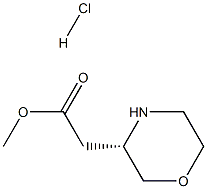 (S)-2-(吗啉-3-基)乙酸甲酯盐酸盐结构式