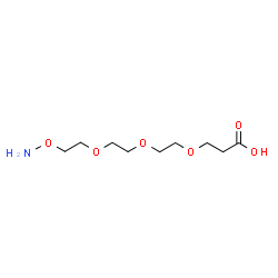 Aminooxy-PEG3-acid Structure