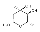 2,4,6-trideoxy-3-methyl-α,β-L-ribo-hexopyranose Structure