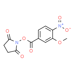 3-甲氧基-4-硝基苯甲酸-N-琥珀酰亚胺酯结构式