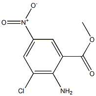 2-Amino-3-chloro-5-nitro-benzoic acid methyl ester结构式