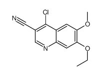 4-氯-7-乙氧基-6-甲氧基-3-喹啉甲腈结构式