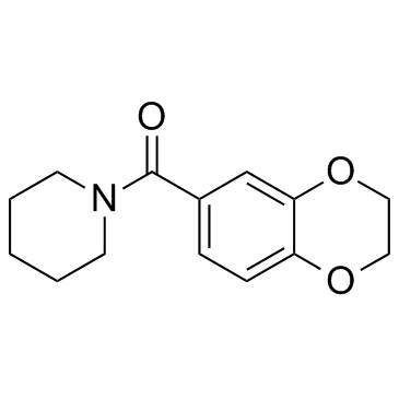 苯并二氧六环-6-(1-哌啶基)甲酰胺结构式