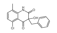 3-benzyl-5-chloro-3-hydroxy-8-methyl-1,2,3,4-tetrahydroquinoline-2,4-dione结构式