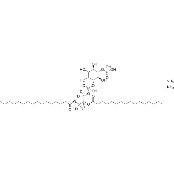 (Rac)-16:0 PI(5)P-d5 ammonium结构式