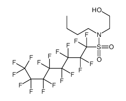 N-丁基-N-(2-羟乙基)全氟代辛烷磺酰胺结构式