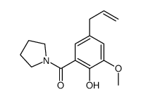 4-Allyl-2-methoxy-6-(1-pyrrolidinylcarbonyl)phenol结构式