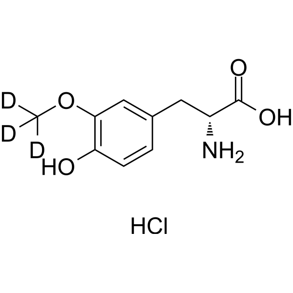 (R)-3-O-Methyldopa-d3 hydrochloride Structure