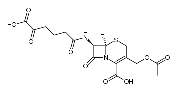 7β-(5-carboxy-5-oxopentanamido)cephalosporanic acid结构式