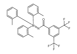 [(3,5-bis(trifluoromethyl)benzoyl)imino]tris(2-methylphenyl)-λ5-bismuthane结构式