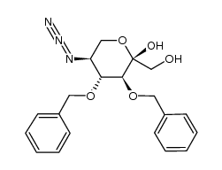 5-azido-3,4-di-O-benzyl-5-deoxy-α-L-sorbopyranose Structure