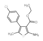 2-氨基-4-(4-氯苯基)-5-甲基噻吩-3-羧酸乙酯结构式